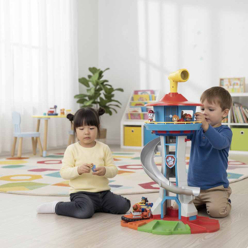 Children Playset With Slide Tower