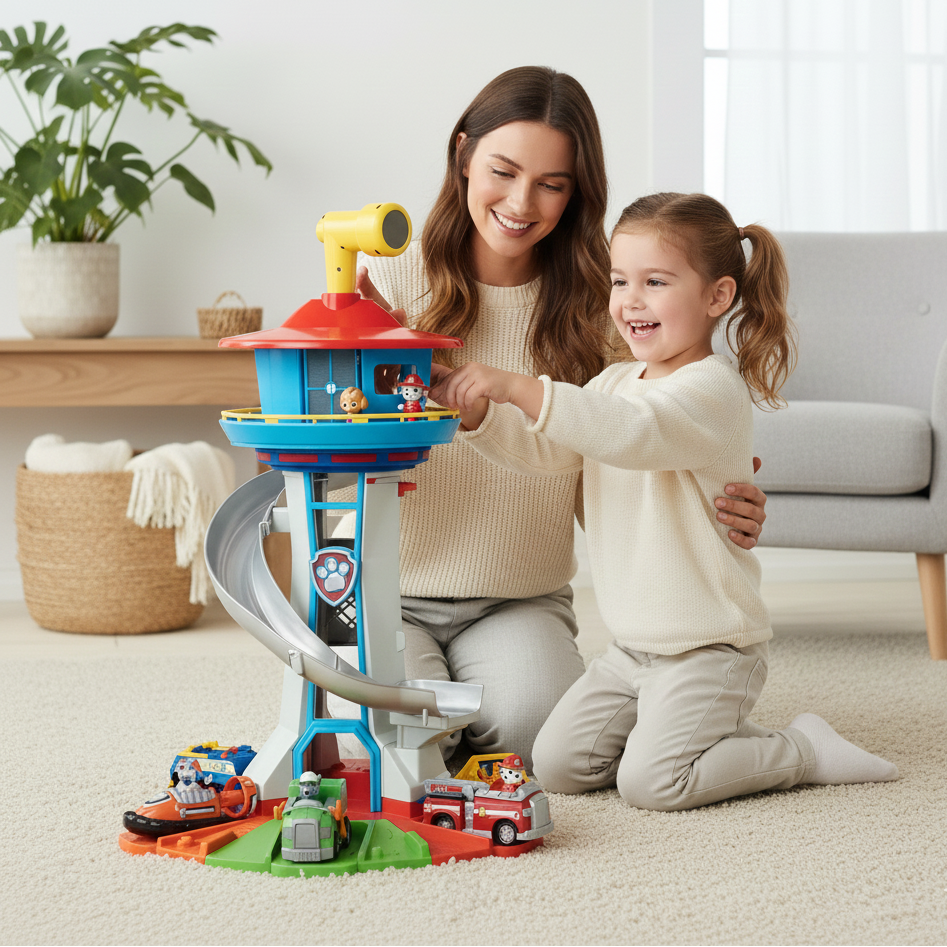Children Playset With Slide Tower