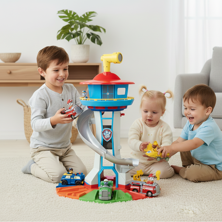 Children Playset With Slide Tower